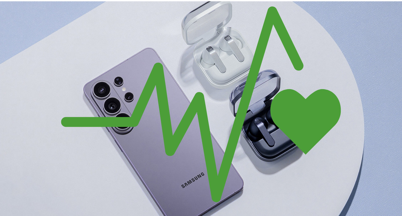 Galaxy S26 y Health Series. Fotos: Samsung y Pexels.