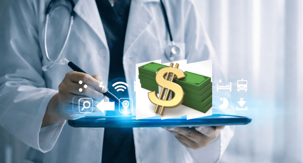 HealthTech y pesos. Fotos: HealthTech - Canva.